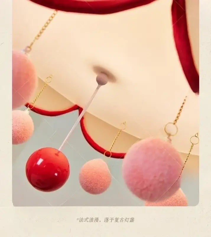 Suspension design cirque luminaire ludique beige fun