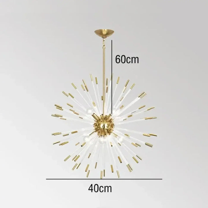 Suspension design art déco en verre doré blanc élégant