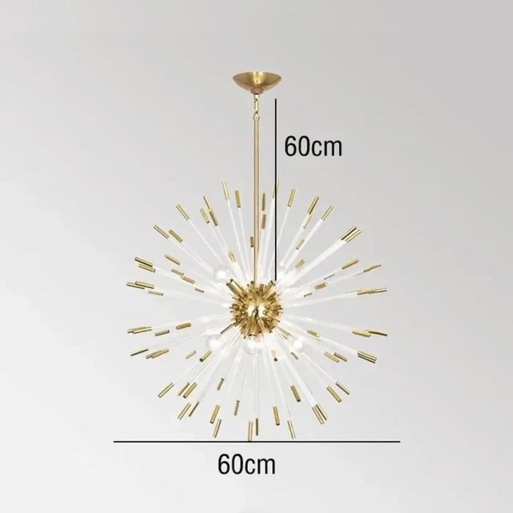 Suspension design art déco en verre doré blanc élégant