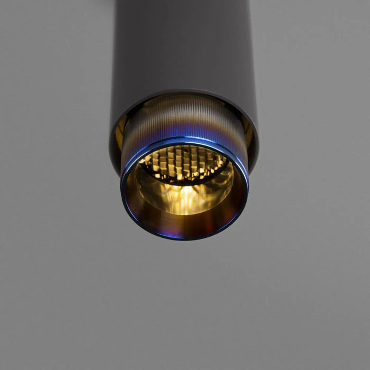 Suspension Exhaust à gravure alignée Graphite finition acier brûlé, vue 3 #couleur_multicolore
