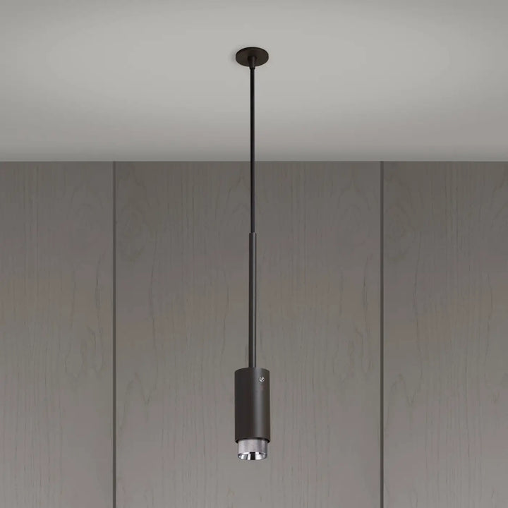 Suspension Exhaust à gravure quadrillée Graphite, déflecteur moleté en acier #couleur_argent