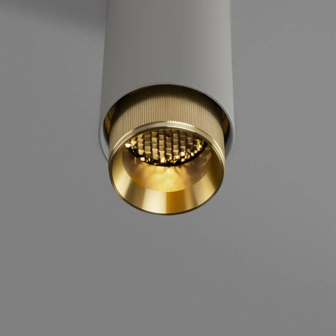 Suspension Exhaust à gravure alignée Pierre finition laiton, vue 3 #couleur_dor