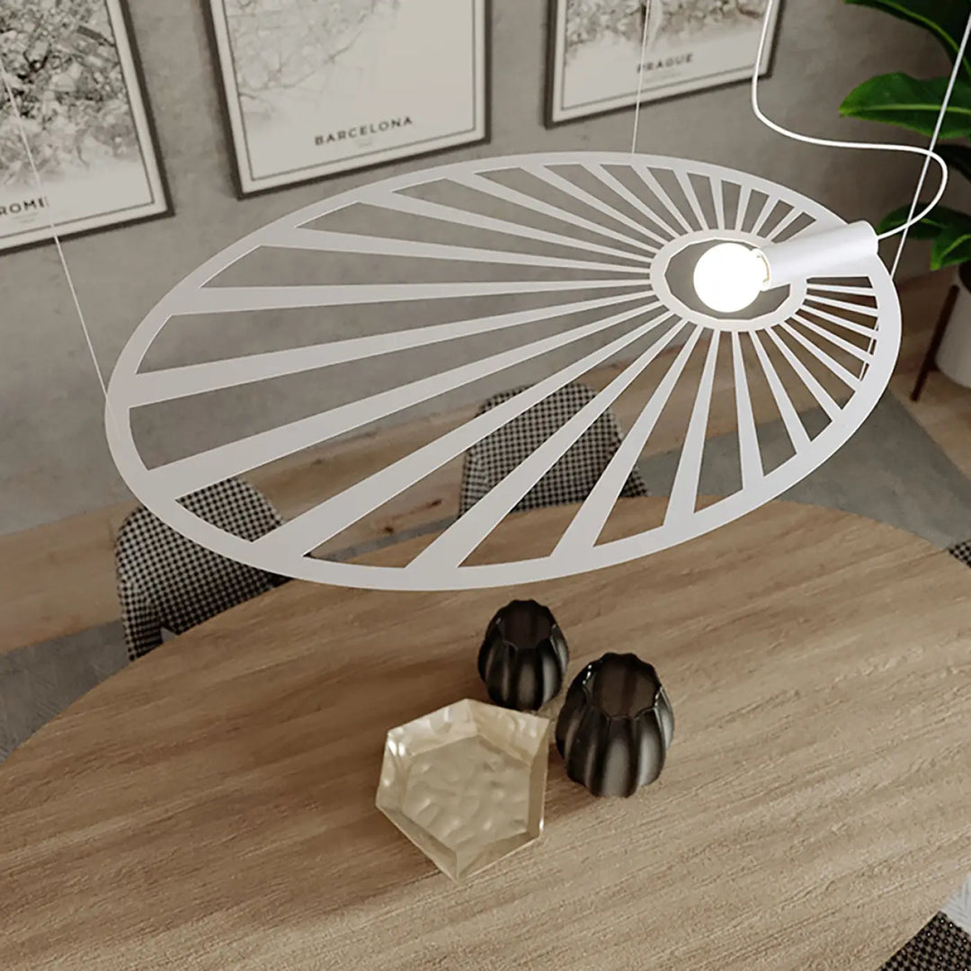 Suspension LEHDET blanc vue rapprochée dans un intérieur