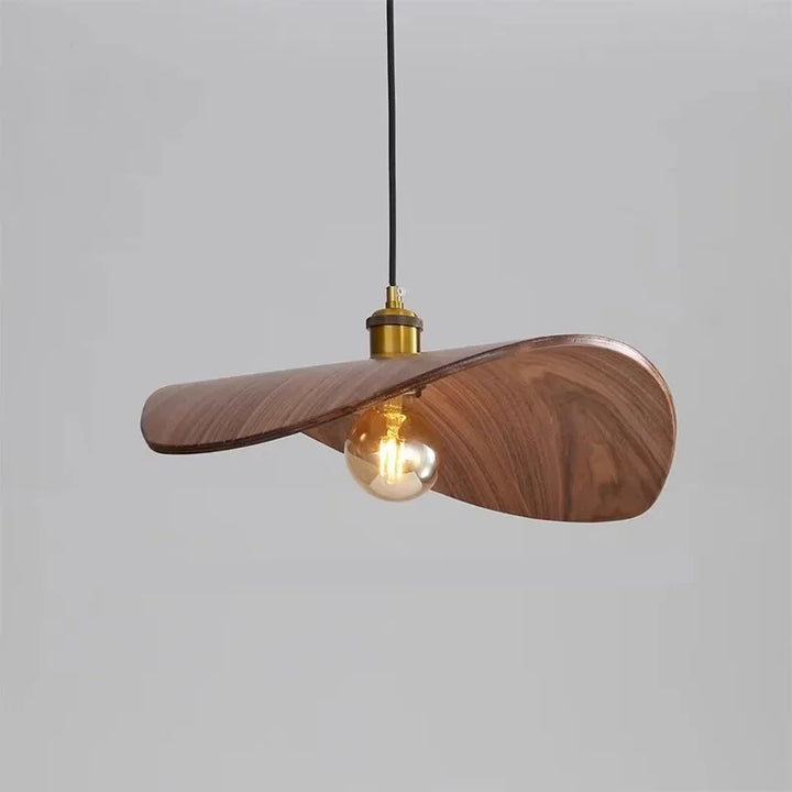 Suspension Feuilles Bois Courbées Design Naturel Moderne

