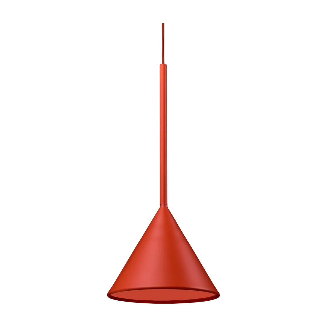 Suspension Figura Cone en aluminium orange brûlé #couleur_orange