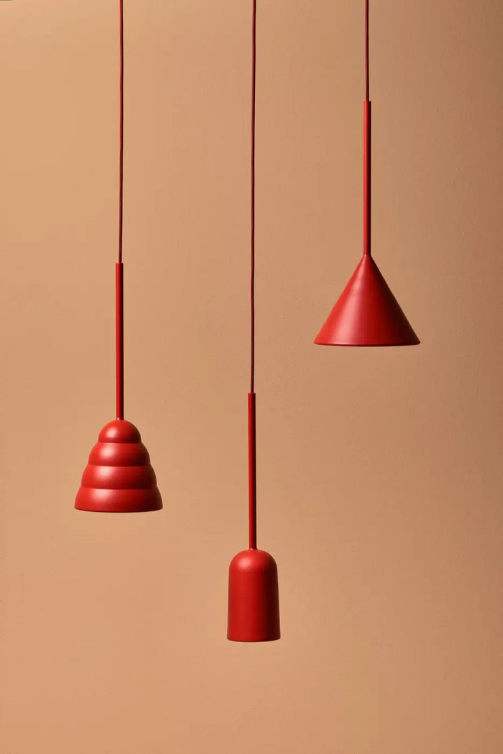 Abat-jour conique de la suspension Figura Cone orange #couleur_orange