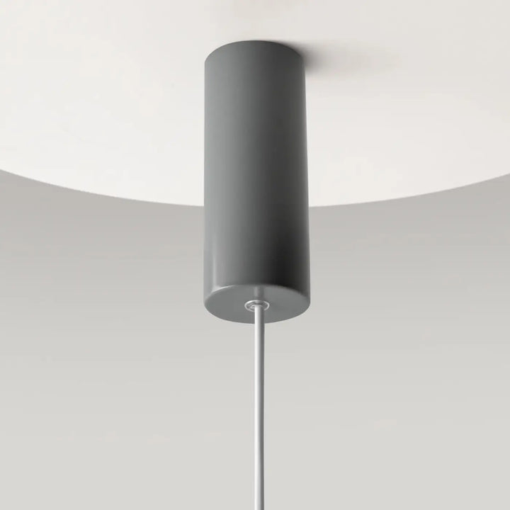 Suspension gerhard coupole arrondie gris cylindre avec led intégrée au design minimaliste et élégant