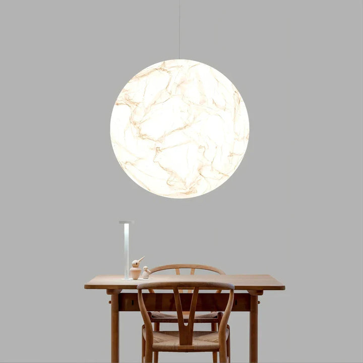 Suspension Globe Effet Marbre Blanc Design Moderne Minimaliste

