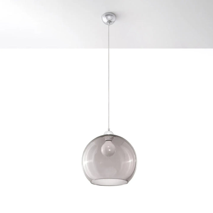 Suspension Ball à globe en verre graphite, éteinte