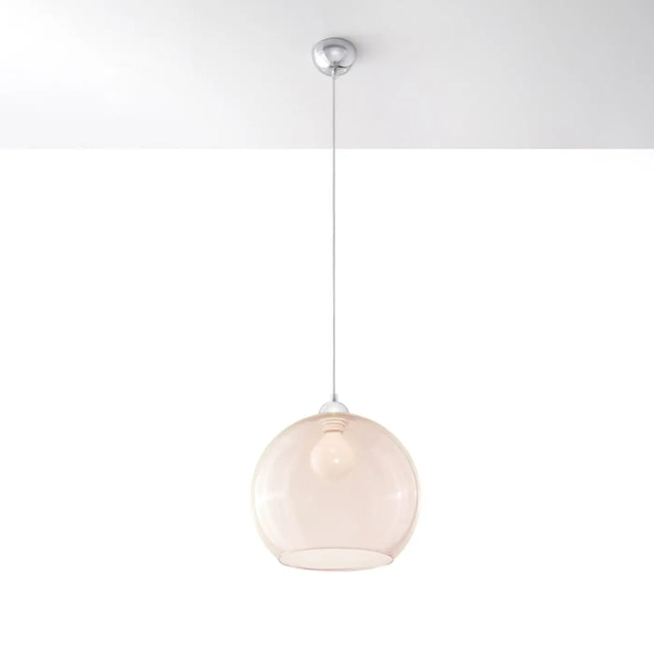 Suspension Ball à globe en verre champagne, éteinte