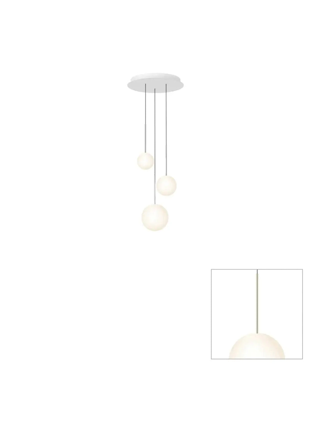 Suspension Bola Sphere Chandelier dorée, globes de 13, 15 et 20 cm