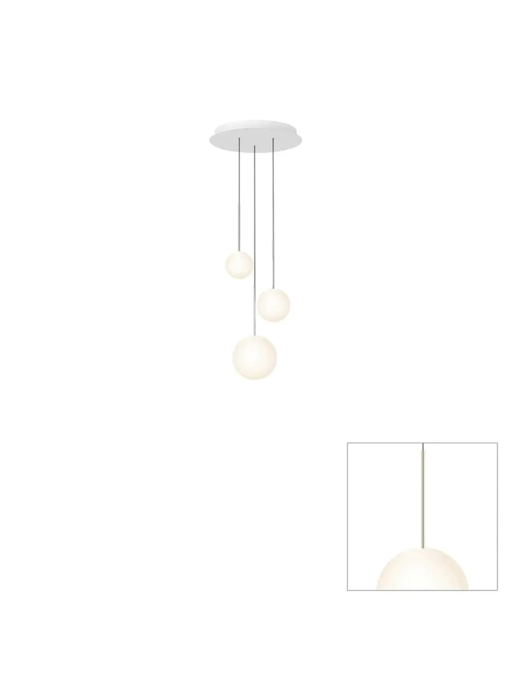 Suspension Bola Sphere Chandelier dorée, globes de 13, 15 et 20 cm