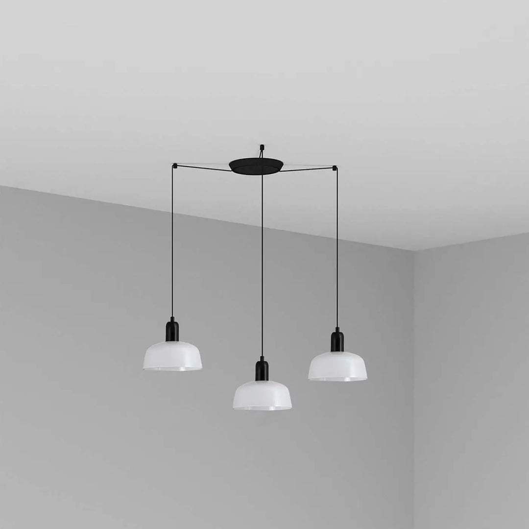 Grappe Tatawin S 3 lumières en métal blanche de Faro Barcelona