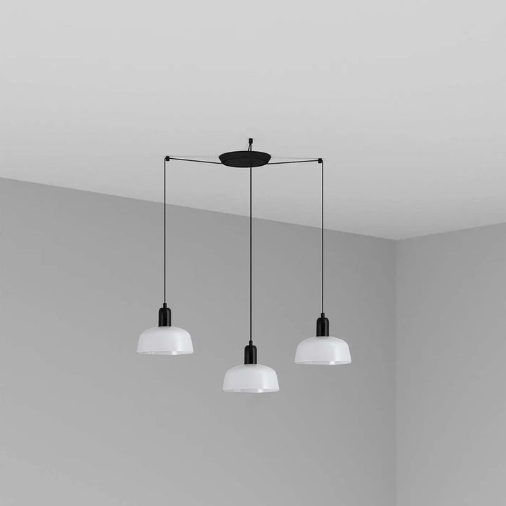 Grappe Tatawin S 3 lumières en métal blanche de Faro Barcelona