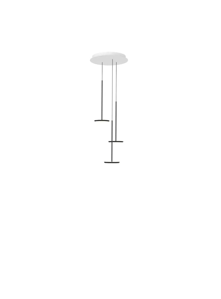 Suspension Sky Solo Chandelier noire, grappe de 3 suspensions