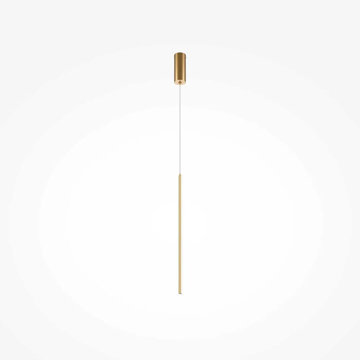 Suspension halo tube vertical en acier doré avec tube cylindrique minimaliste suspendu au plafond