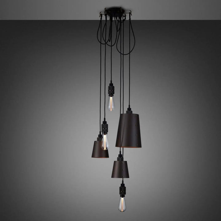 Suspension Hooked 6.0 à abat-jour graphite, finition bronze fumé #couleur_gris