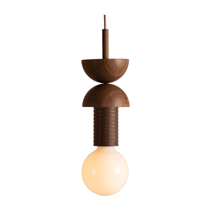 Suspension Junit Copla en noyer tourné naturel