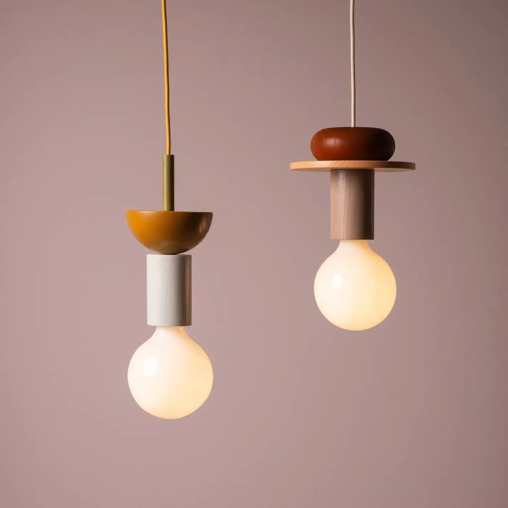 Suspension Junit Pan de Schneid Studio en bois tourné