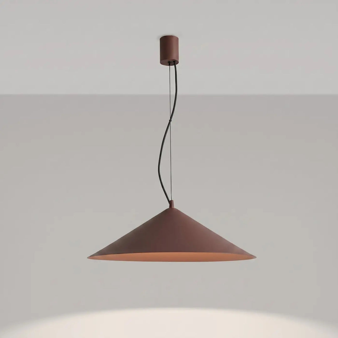 Suspension FINT marron allumée, suspendue