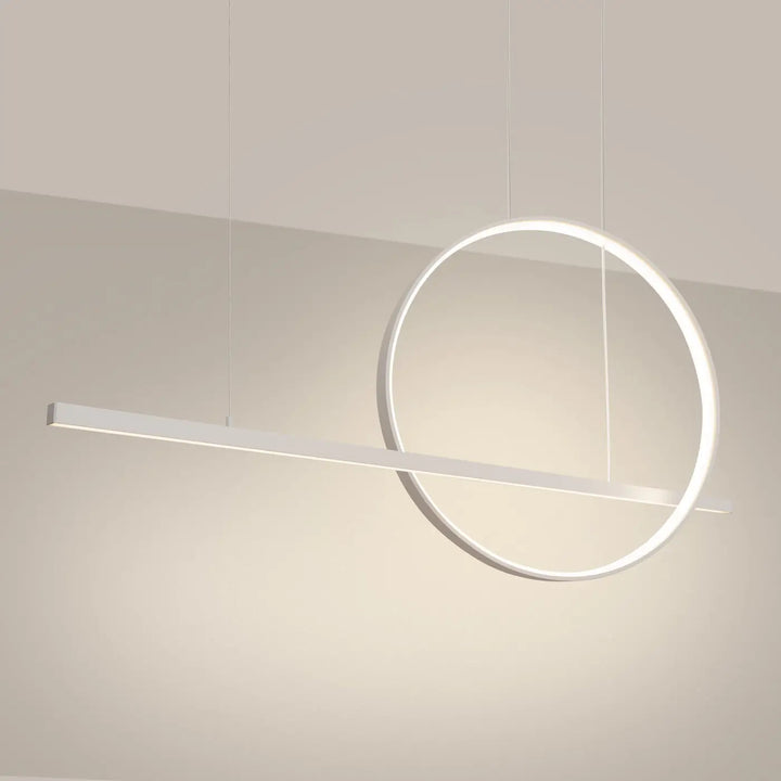 Suspension GLAD blanc allumée