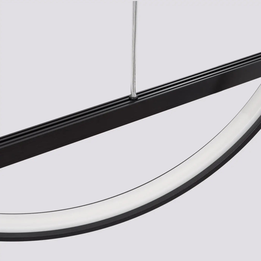 Suspension GLAD noir éteinte, détail de la barre