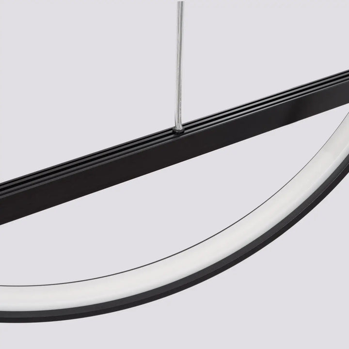 Suspension GLAD noir éteinte, détail de la barre
