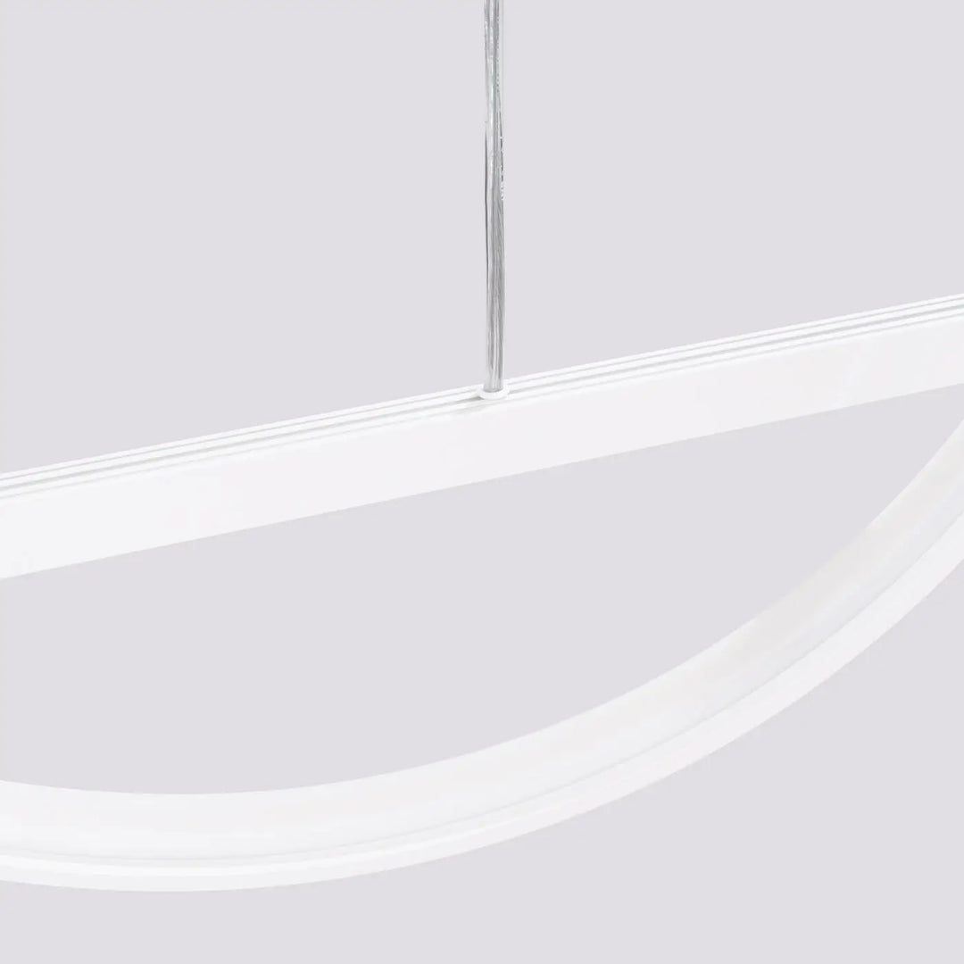 Suspension GLAD blanc éteinte, détail de la barre