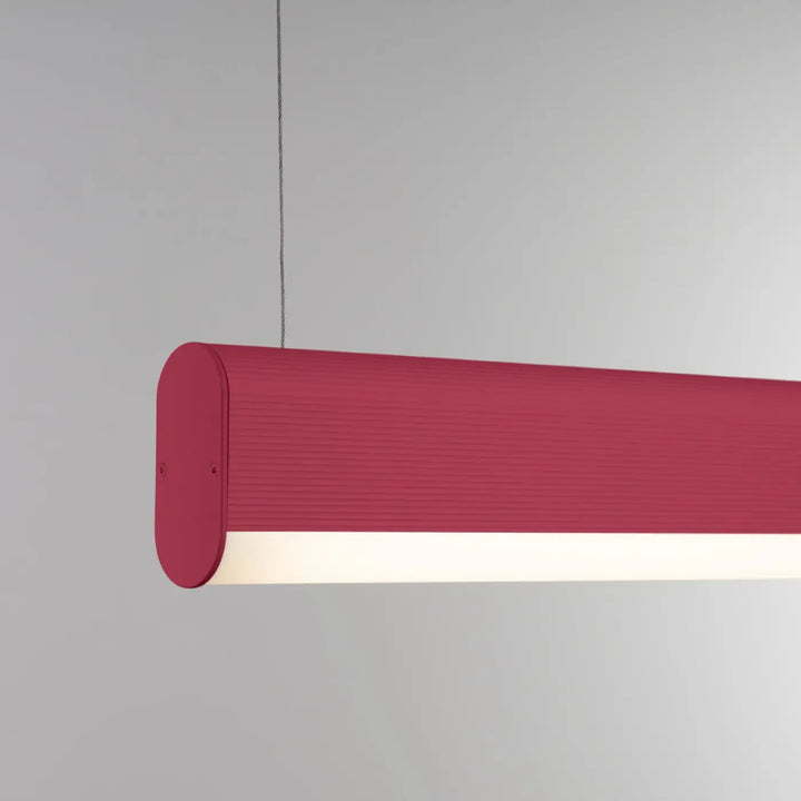 Suspension FARGE rose allumée, détail du diffuseur