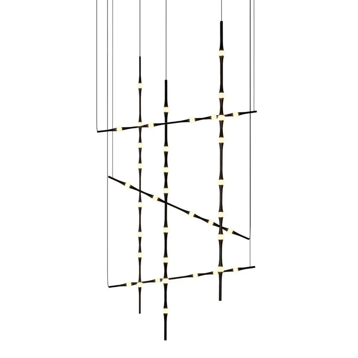 Détail des gouttes opales de la suspension Dew noire