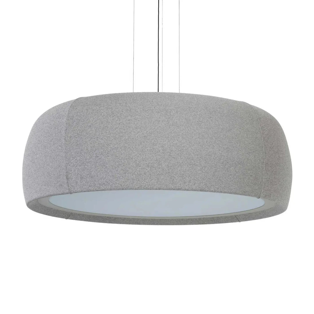 Suspension Gong en tissu crème #couleur_beige
