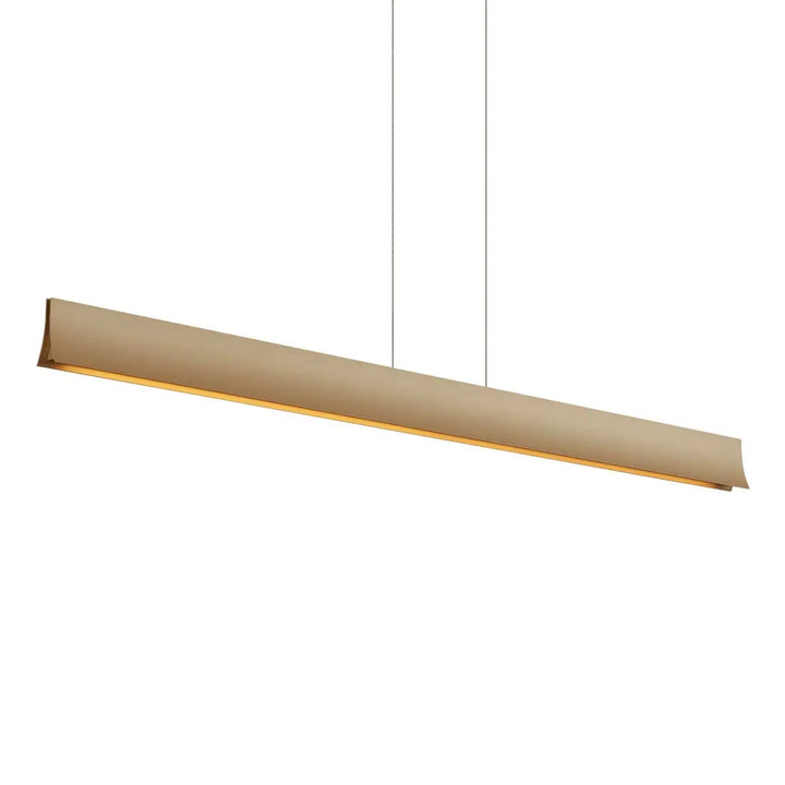 Suspension Bravo LED linéaire en aluminium doré