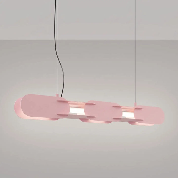 Suspension CHAIN rose allumée, suspendue