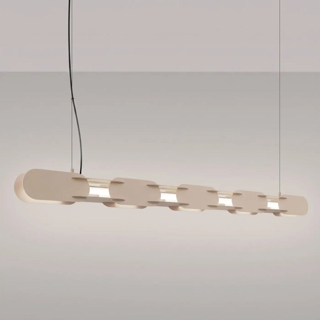 Suspension CHAIN taupe allumée, suspendue