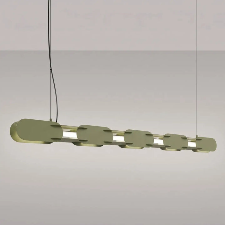 Suspension CHAIN vert olive allumée, suspendue