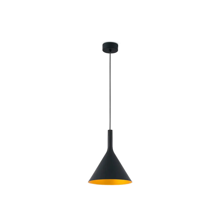 Suspension LED Pam 25 cm noir et or de Faro Barcelona