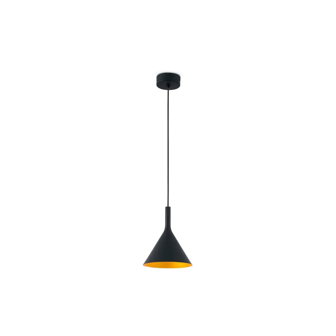 Suspension LED Pam 16,5 cm noir et or de Faro Barcelona