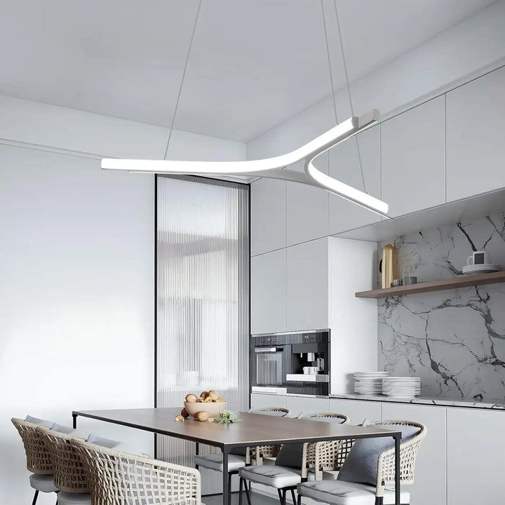 Suspension LED Moderne en Y Pour Salle à Manger ou Salon Blanc