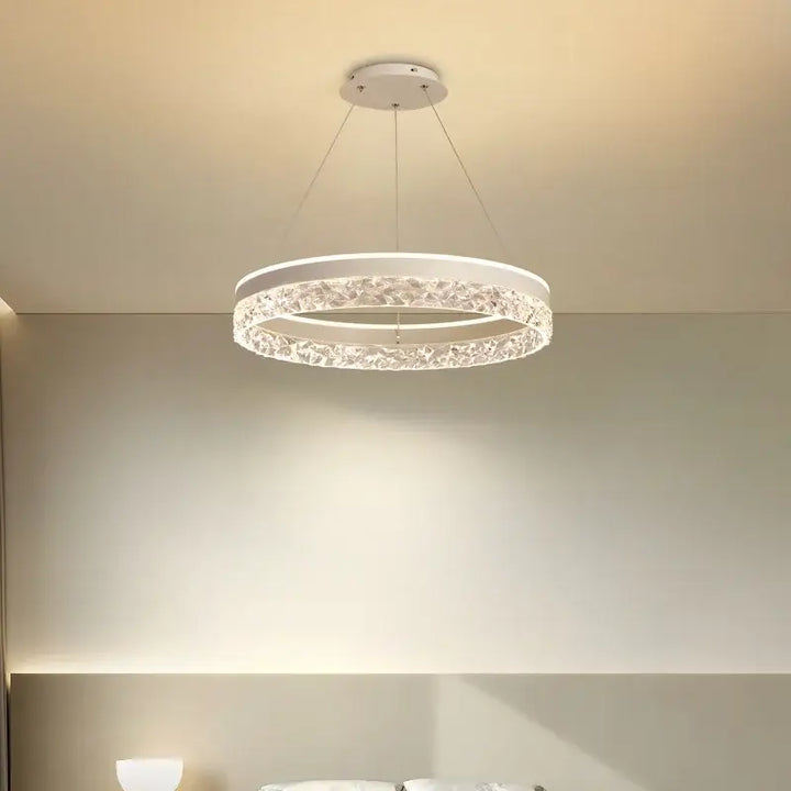Suspension LED Ronde Cristal Moderne Pour Chambre Ou Salon

