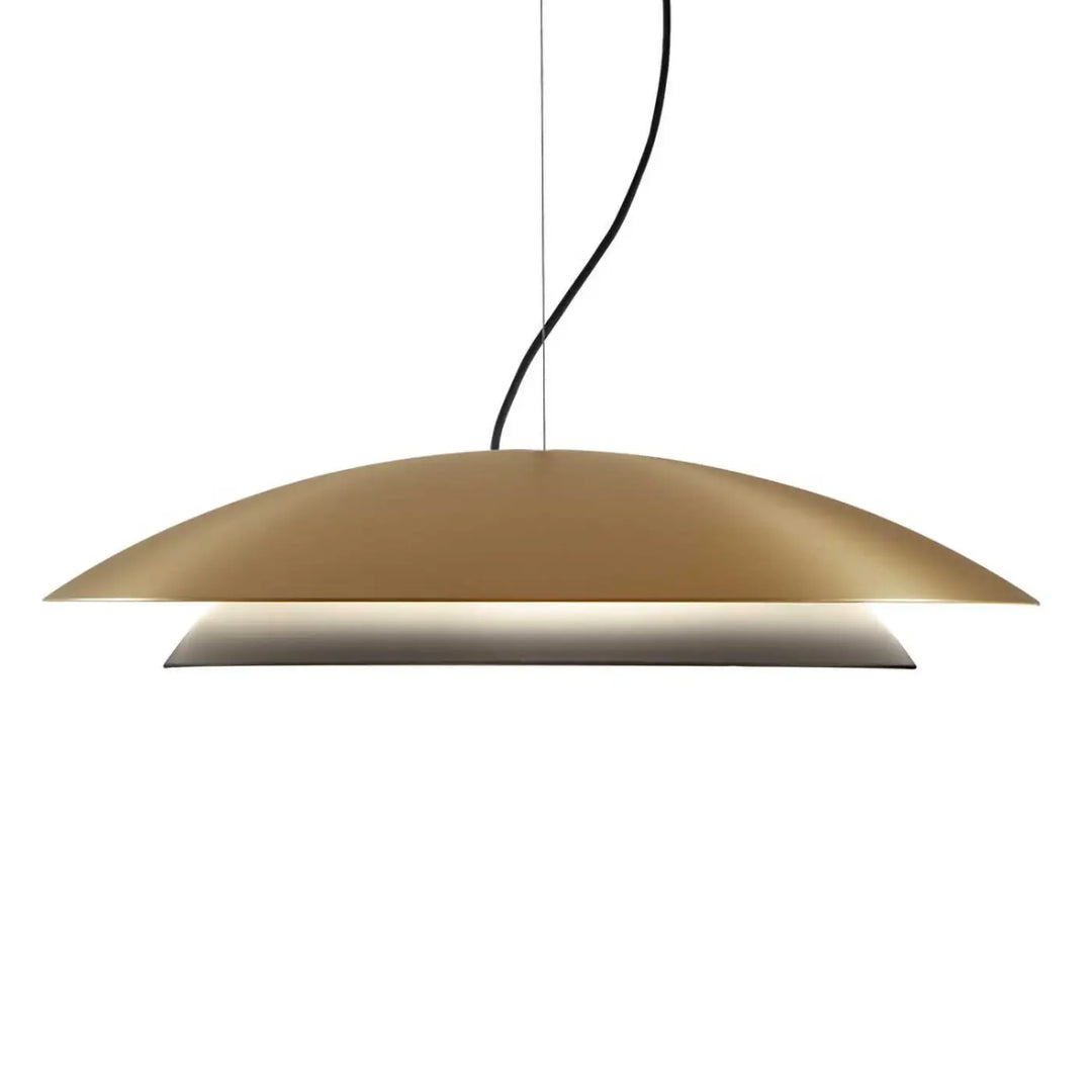 Suspension ronde Noway en acier doré #couleur_dore
