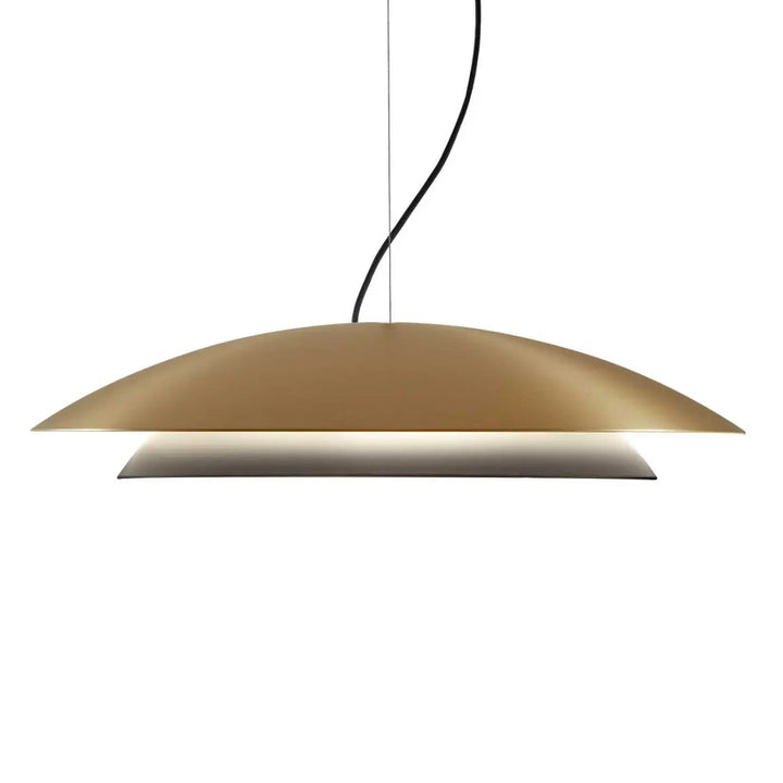 Suspension ronde Noway en acier doré #couleur_dore