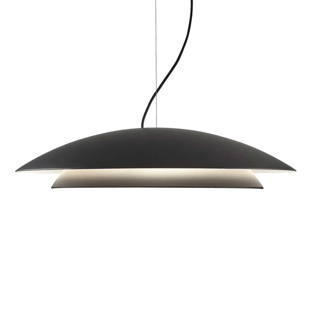 Suspension ronde Noway en acier noir #couleur_noir