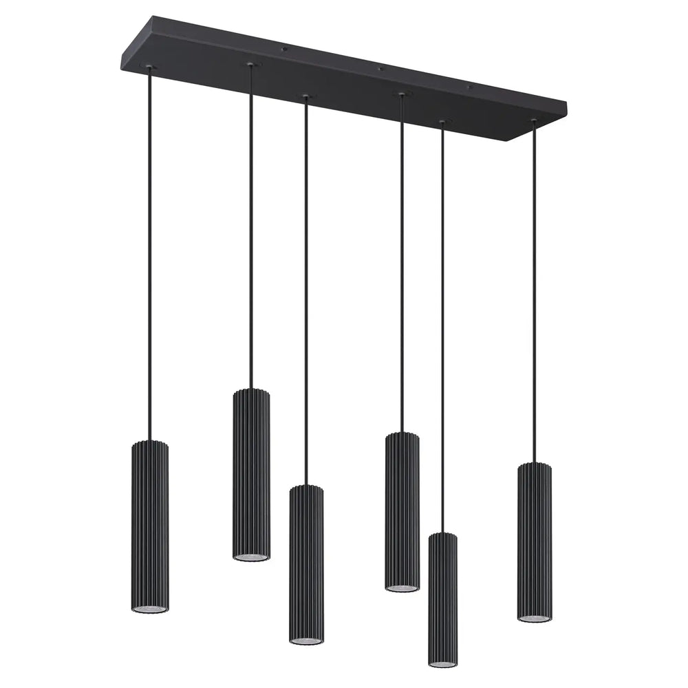 Suspension six tubes IVAR noir vue d'ensemble