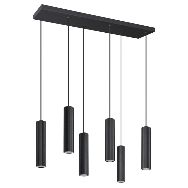 Suspension six tubes IVAR noir vue d'ensemble