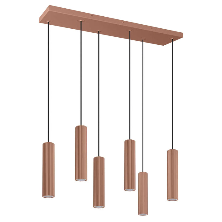 Suspension six tubes IVAR moka vue d'ensemble