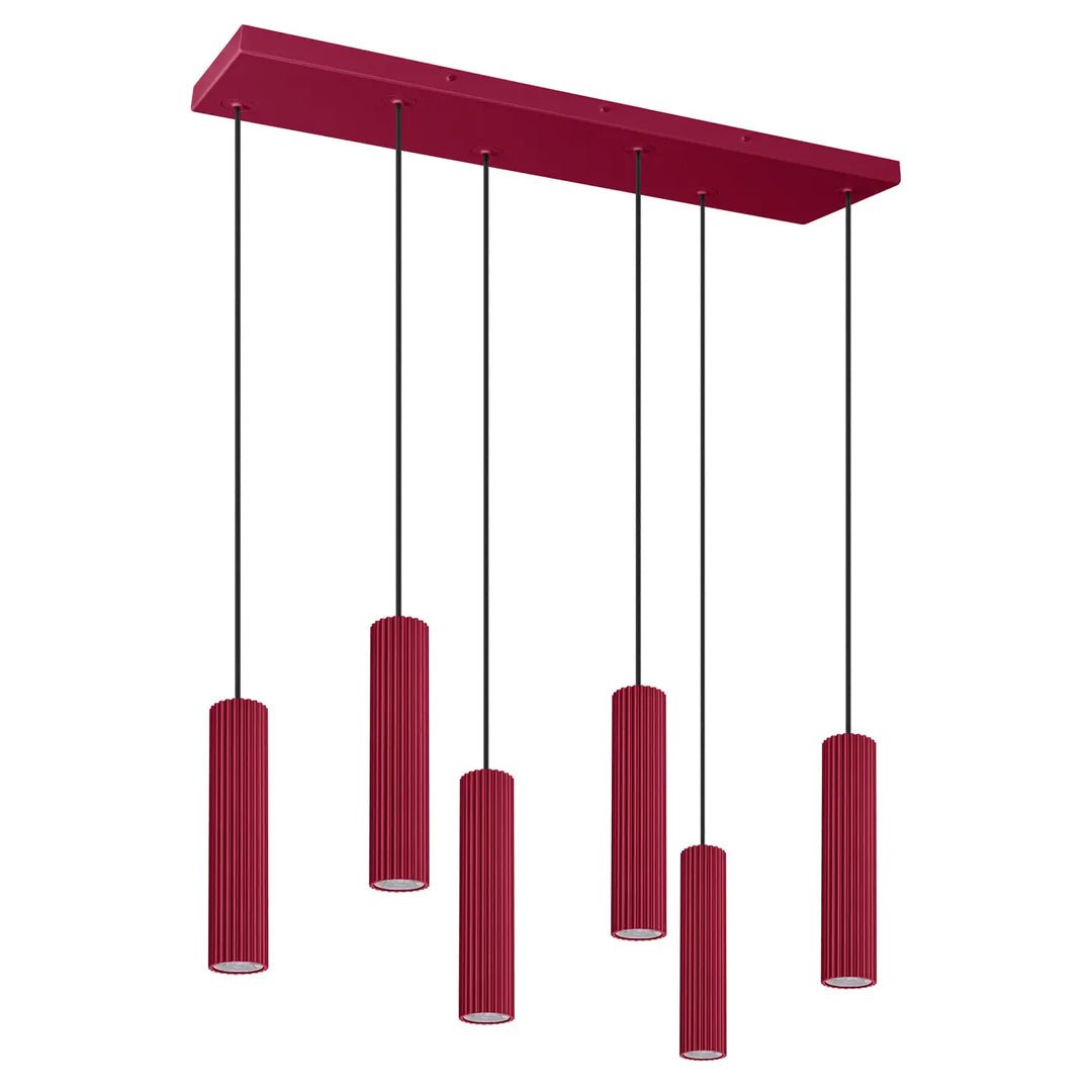 Suspension six tubes IVAR bordeaux vue d'ensemble