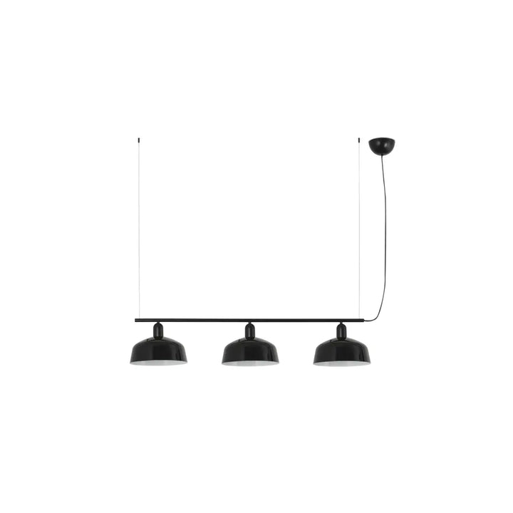 Suspension linéaire Tatawin M métal noir de Faro Barcelona