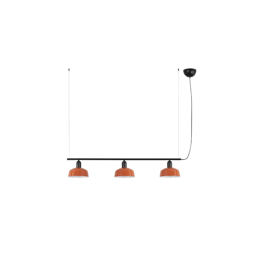 Suspension linéaire Tatawin S métal orange roux de Faro Barcelona