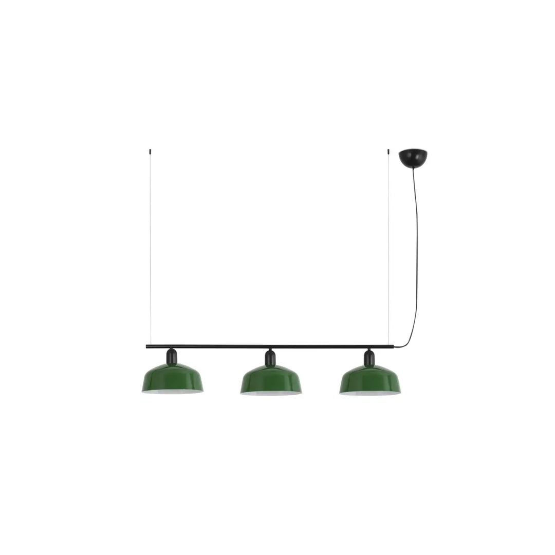 Suspension linéaire Tatawin M métal vert de Faro Barcelona