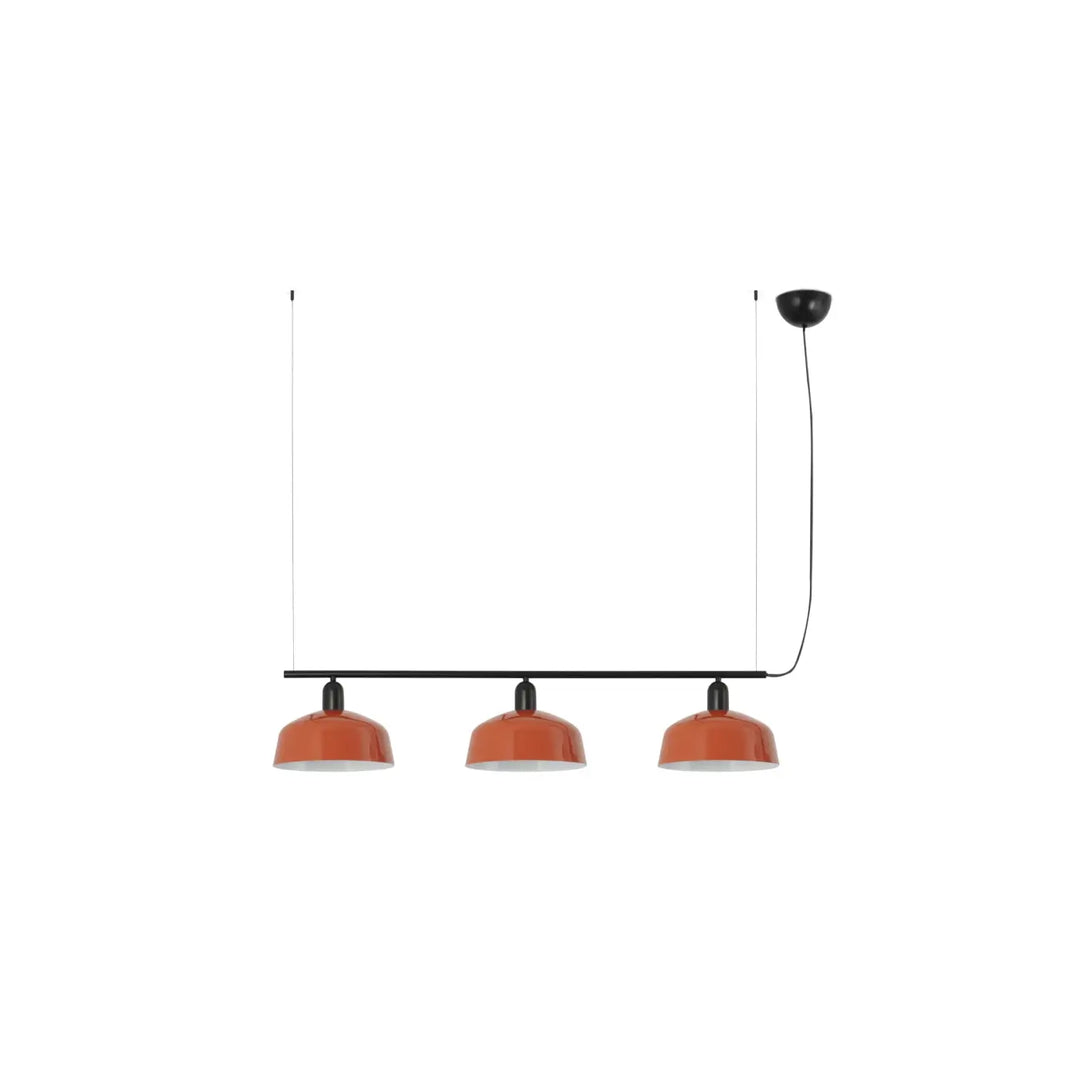 Suspension linéaire Tatawin M métal orange roux de Faro Barcelona